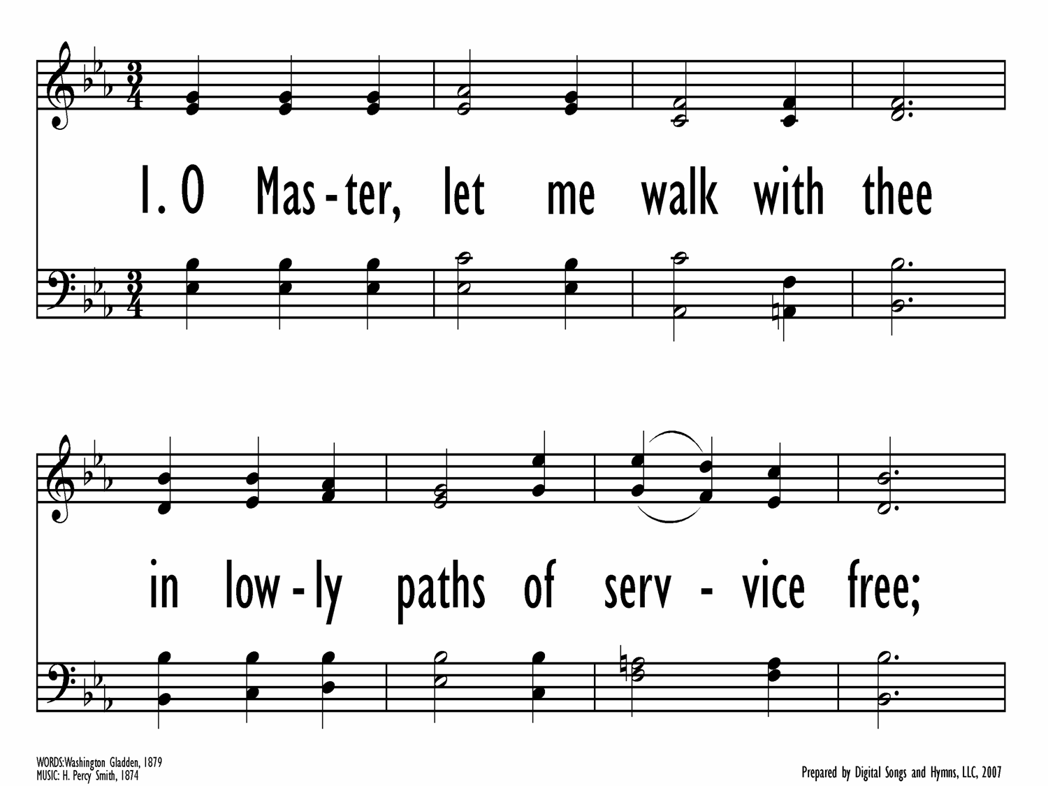 O MASTER, LET ME WALK WITH THEE (Gray Psalter 573) | Hymnary.org